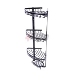 سبد کنج حمام آلومینیومی 3 طبقه آلبا - تصویر 4