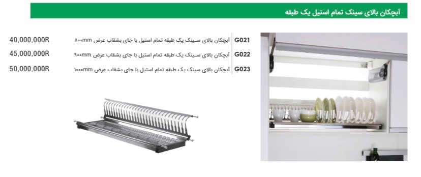 IMG_4267 (1) ابچکان بالای سینک تمام استیل یک طبقه فانتونی - تصویر 1